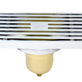 Phễu thu sàn dài thoát nước siêu nhanh, đồng mạ Hiwin FD-4802