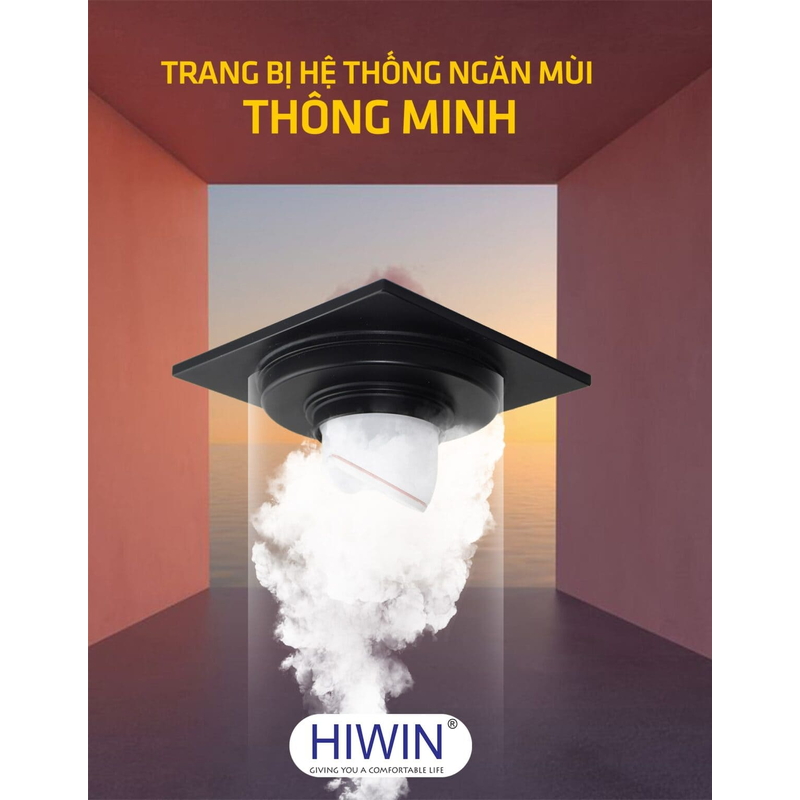Phễu thu sàn màu đen mờ ngăn mùi hôi 100×100 Hiwin FD-1121B
