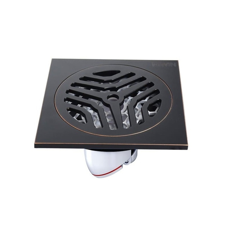 Ga thoát sàn đồng mạ đen thoát nhanh, ngăn mùi Hiwin FD-1122B