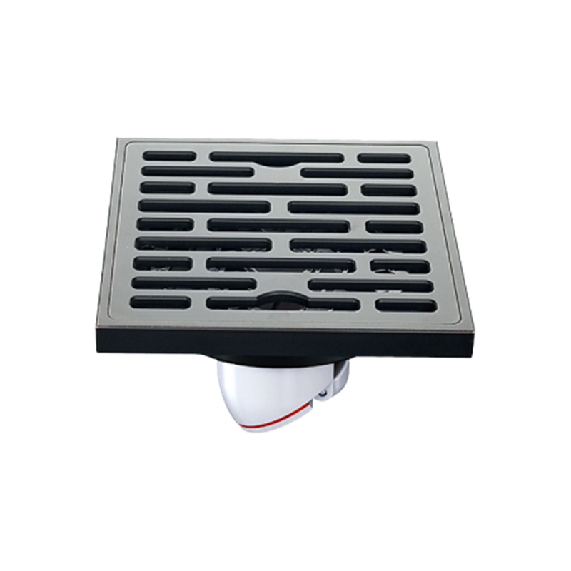 Thoát sàn chống hôi đồng mạ màu đen HIWIN FD-1408B