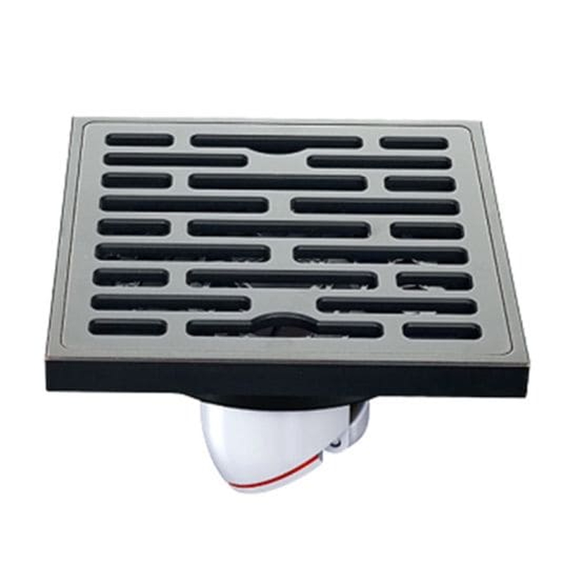 Thoát sàn chống hôi đồng mạ màu đen HIWIN FD-1408B