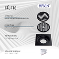 Phễu thu sàn màu đen mờ ngăn mùi hôi 100×100 Hiwin FD-1121B