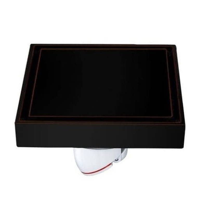 Ga thoát sàn mạ đen lát gạch ngăn mùi thoát nhanh Hiwin FD-1901B