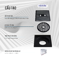Phễu thoát nước chống hôi thoát siêu nhanh Hiwin FD-1410
