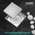 Ga thoát sàn mặt mờ lát gạch thoát nước nhanh Hiwin FD-1901S