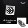 Cầu chắn rác phi 76 inox 304 cao cấp mặt xước mờ Hiwin FD-76