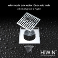 Ga thoát sàn inox 304 thoát nước nhanh Hiwin FD-1408A