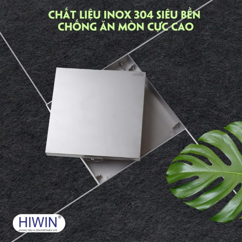 Ga thoát sàn đặt gạch cao cấp thoát nhanh ngăn mùi Hiwin FD-T11