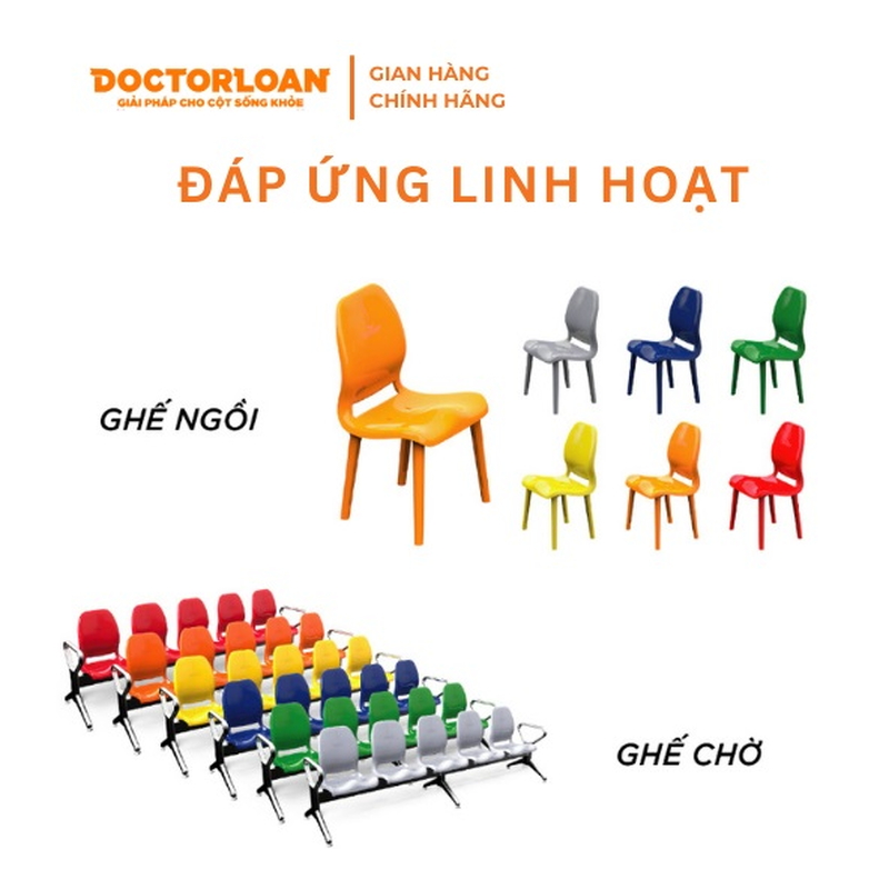 Ghế điều trị cột sống DOCTORLOAN N85-CV chân cao màu vàng