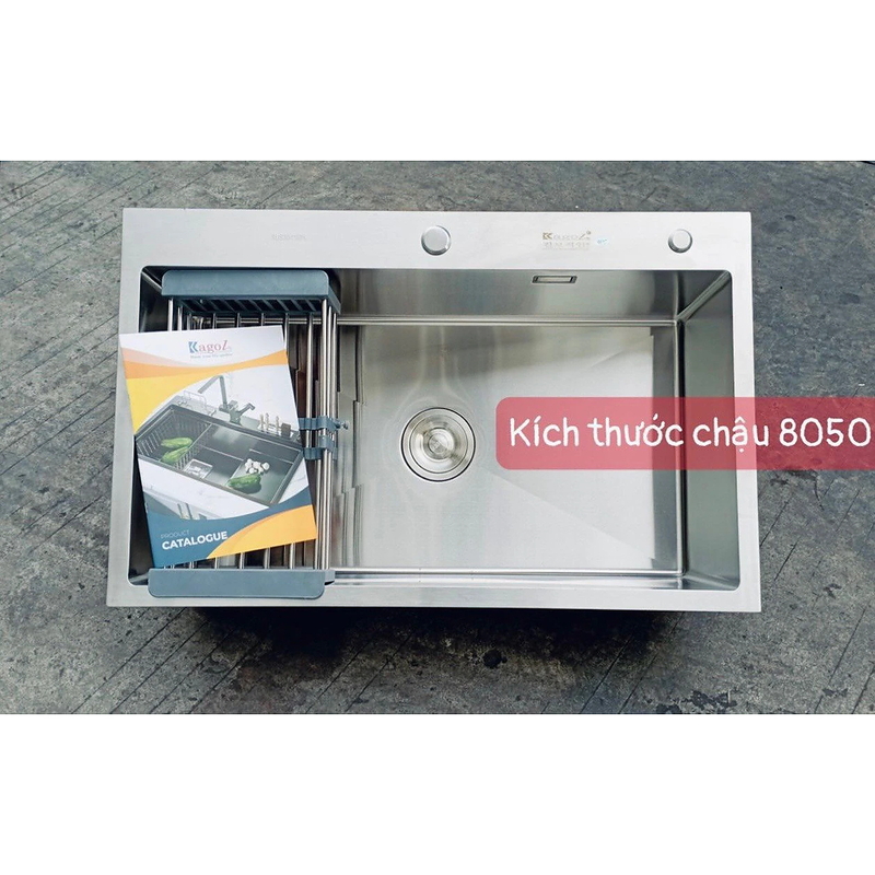 Chậu rửa bát inox 1 hố Kagol K8050