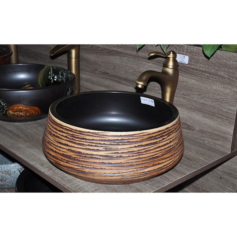 Chậu lavabo đặt bàn sứ mỹ thuật Kanly SU009