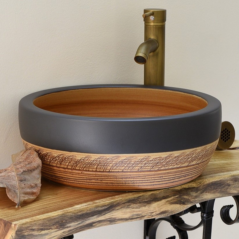 Chậu lavabo đặt bàn sứ mỹ thuật Kanly SU015 