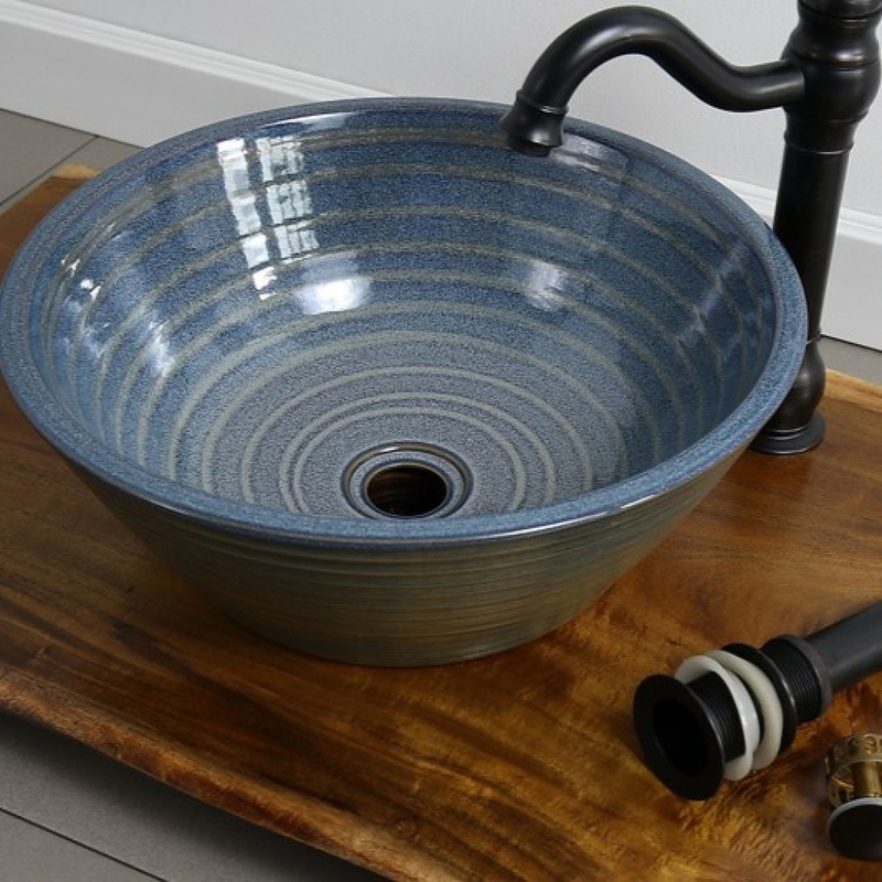 Chậu lavabo đặt bàn sứ mỹ thuật Kanly SU018