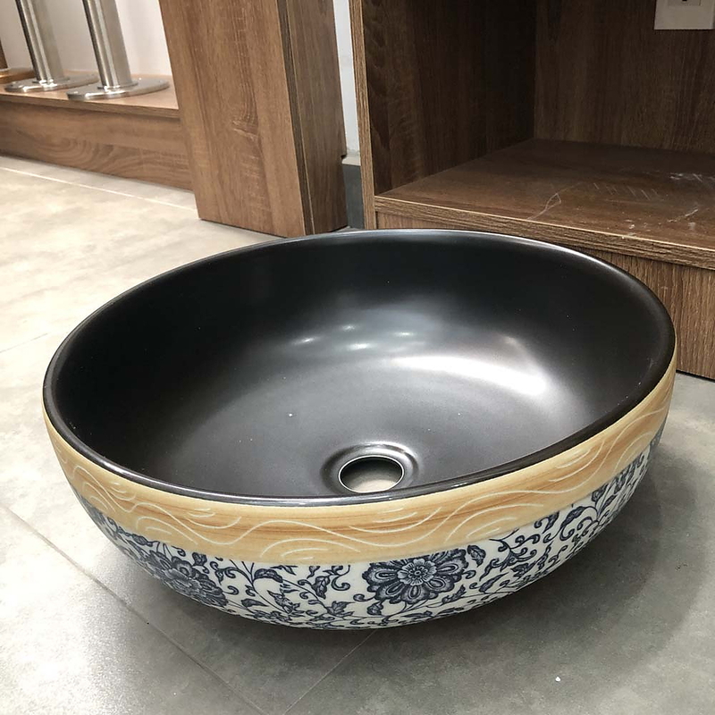 Chậu lavabo đặt bàn sứ mỹ thuật Kanly SU113