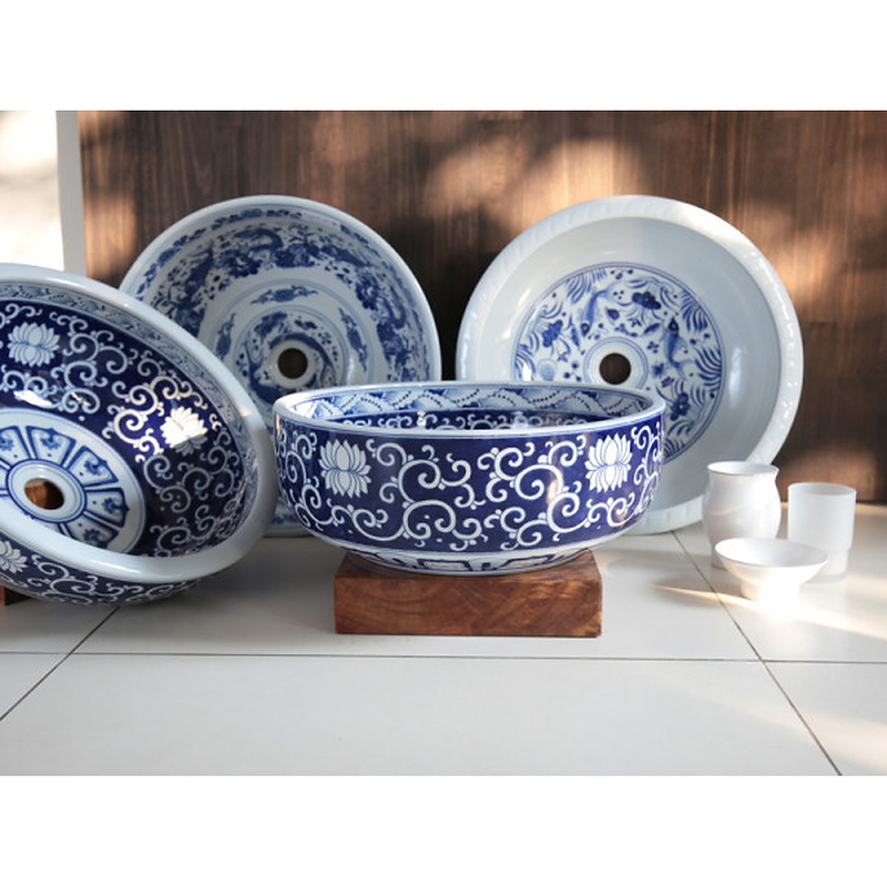 Chậu lavabo đặt bàn sứ mỹ thuật Kanly SU120