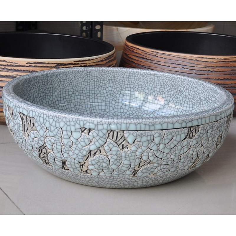 Chậu lavabo đặt bàn sứ mỹ thuật Kanly SU126