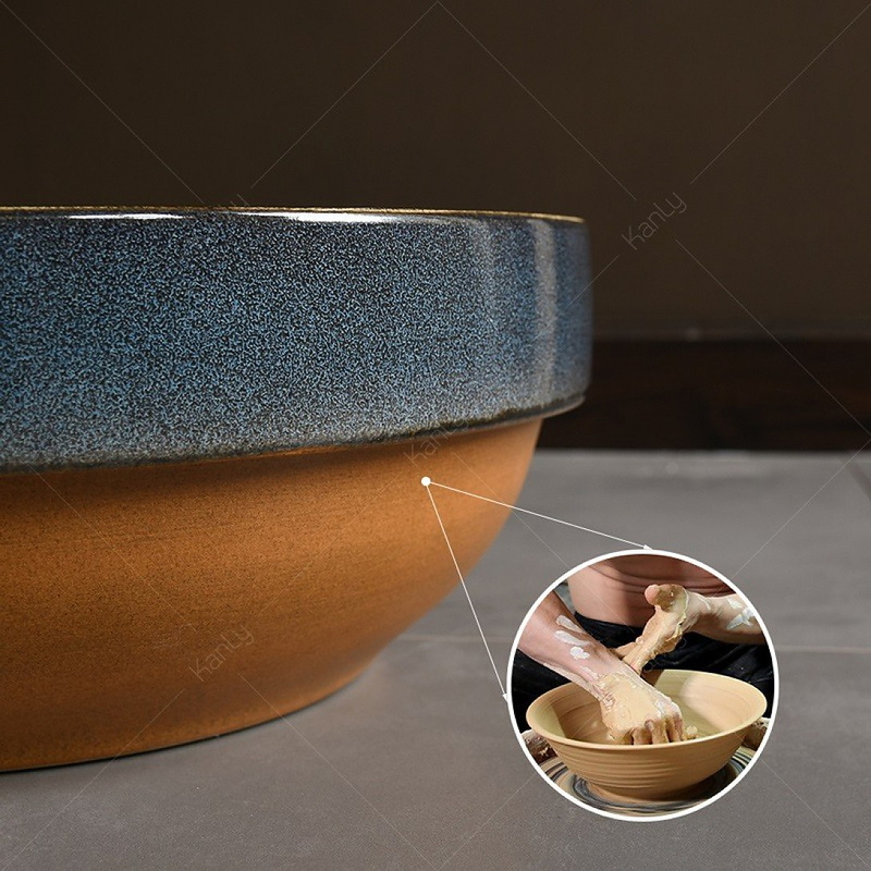 Chậu lavabo đặt bàn sứ mỹ thuật Kanly SU311