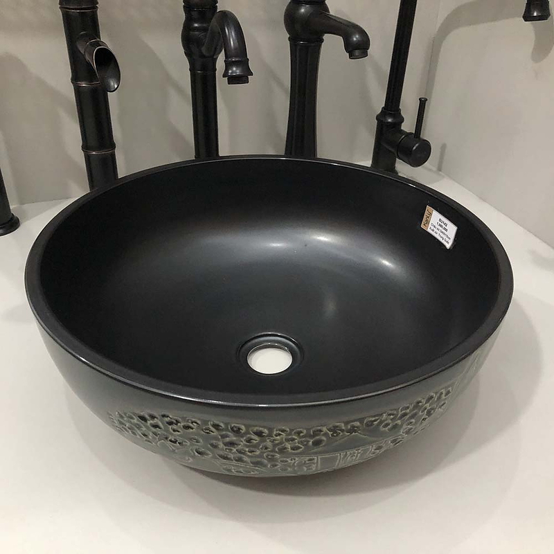 Chậu lavabo mỹ thuật bằng sứ Kanly SU142