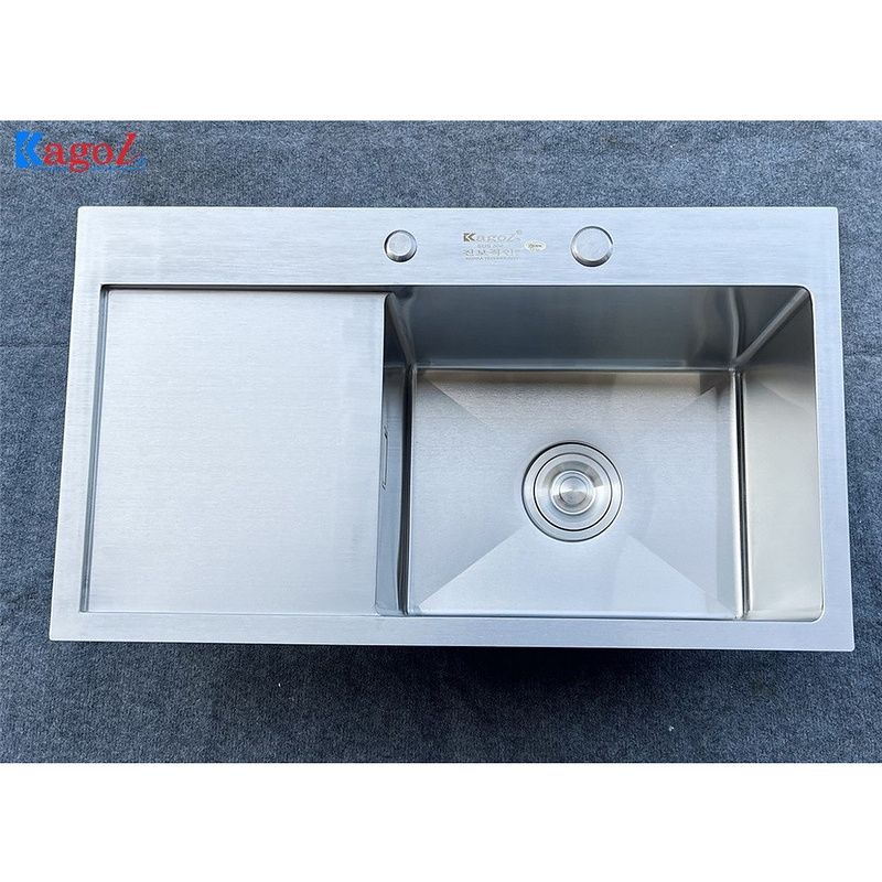 Chậu rửa bát inox 1 hố có bàn chờ trái Kagol K7040BT