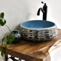 Chậu lavabo mỹ thuật bằng sứ Kanly SU010