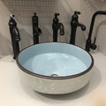 Chậu lavabo mỹ thuật bằng sứ Kanly SU111