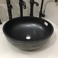 Chậu lavabo mỹ thuật bằng sứ Kanly SU142