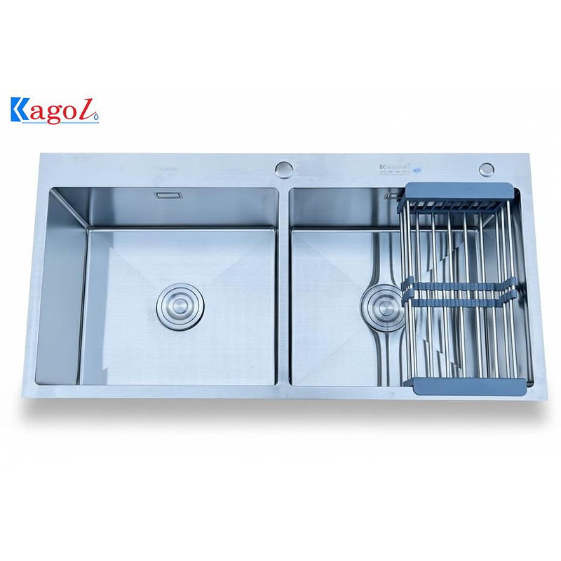 Chậu rửa bát inox 2 hố cân Kagol K10050