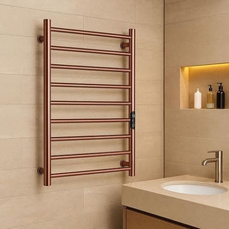 Giàn sấy khăn màu vàng hồng Rose Gold sử dụng Wifi Miken 9042 Wifi