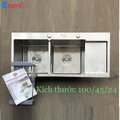 Chậu rửa bát inox 2 hố cân có bàn chờ phải Kagol K10045