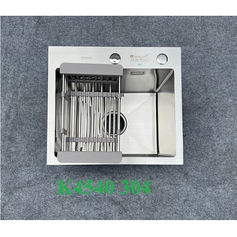 Chậu rửa bát 1 hố Inox 304 Kagol K4540 304