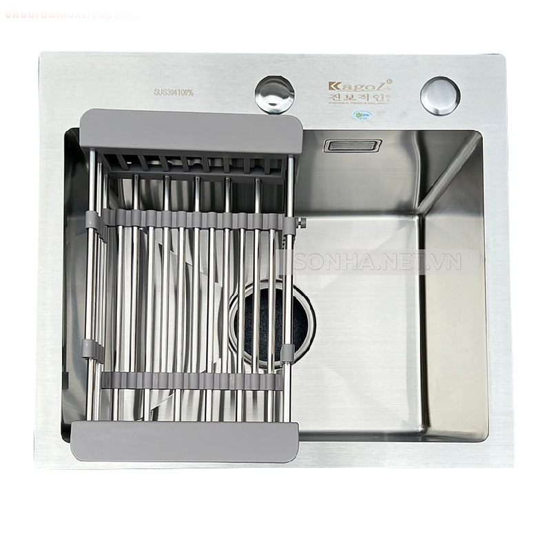 Chậu rửa bát 1 hố Inox 304 Kagol K4540 304