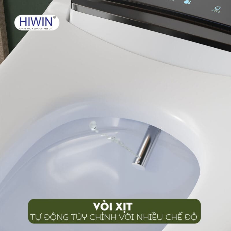 Bồn cầu thông minh cao cấp Hiwin MT-880X két nước âm tường