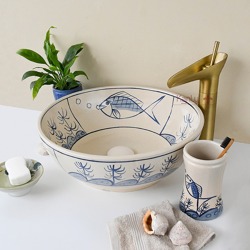 Chậu gốm mỹ thuật Kanly GV102