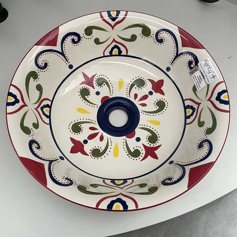 Chậu lavabo đặt bàn sứ mỹ thuật Kanly SU402