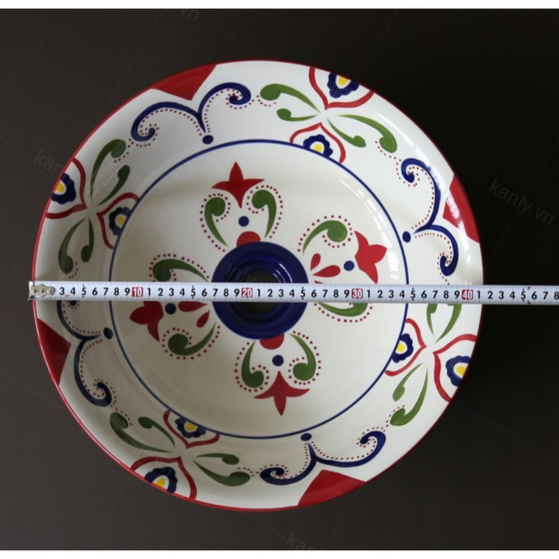 Chậu lavabo đặt bàn sứ mỹ thuật Kanly SU402