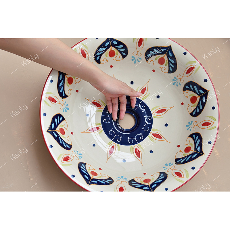 Chậu lavabo đặt bàn sứ mỹ thuật Kanly SU405