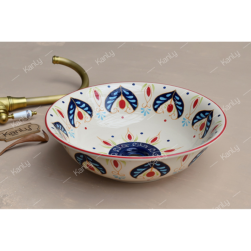 Chậu lavabo đặt bàn sứ mỹ thuật Kanly SU405