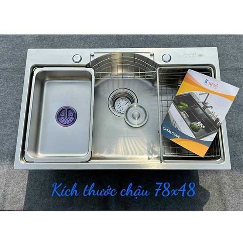 Chậu rửa bát inox 304 1 hố Kagol K7848 304