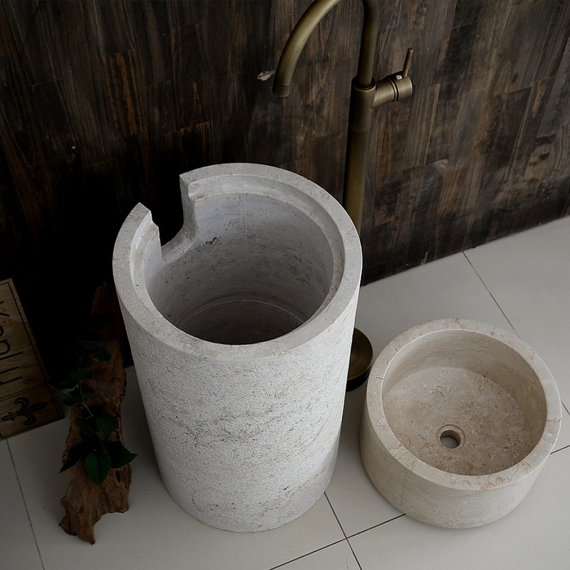 Chậu Rửa Mặt Đặt Sàn Đá Tự Nhiên Kanly MAR71Ci