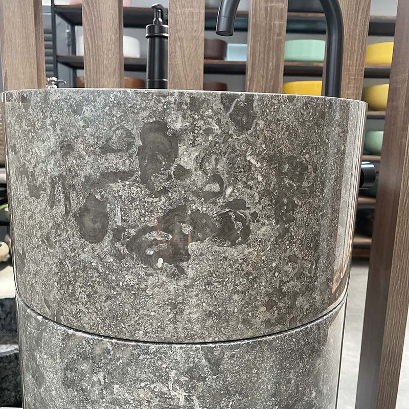 Chậu Rửa Mặt Đặt Sàn Đá Tự Nhiên Kanly MAR74FI