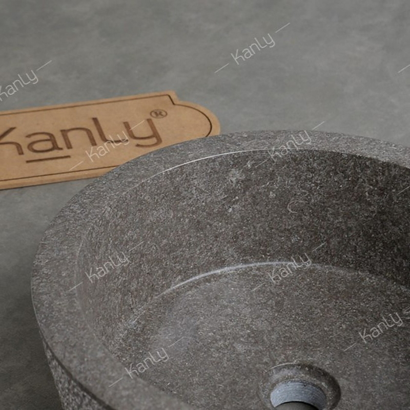Chậu lavabo đặt bàn đá Marble tự nhiên Kanly MAR7E4i