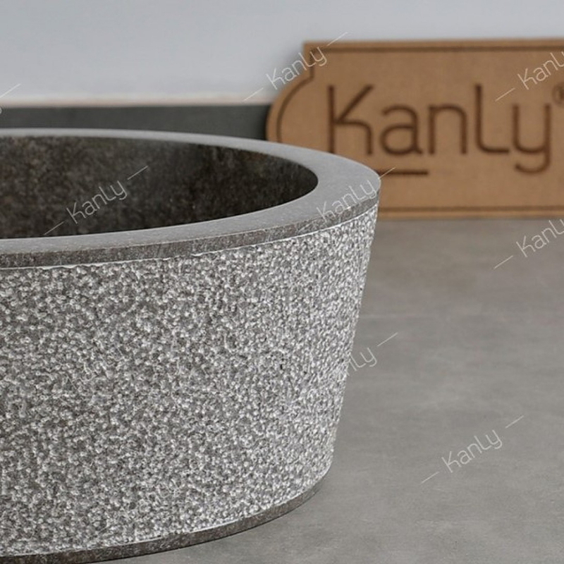 Chậu lavabo đặt bàn đá Marble tự nhiên Kanly MAR7E4i