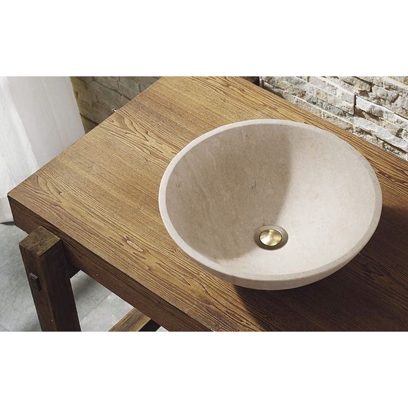 Chậu lavabo đặt bàn đá tự nhiên Kanly MAR11N