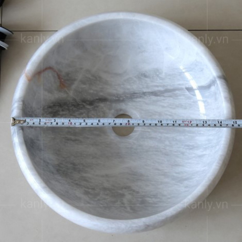 Chậu lavabo đặt bàn đá tự nhiên Kanly MAR123N