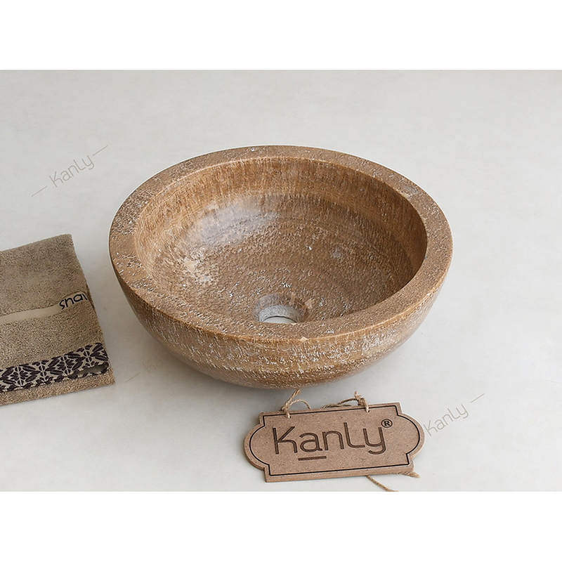 Chậu lavabo đặt bàn đá tự nhiên Kanly ONY19i