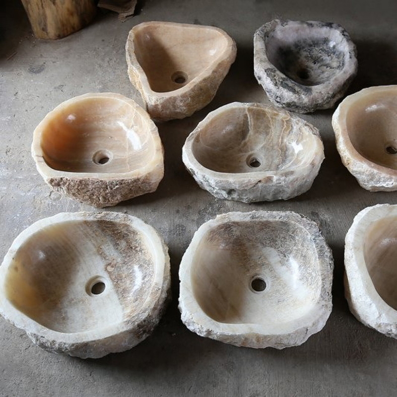 Chậu lavabo đặt bàn đá tự nhiên Kanly ONY51i