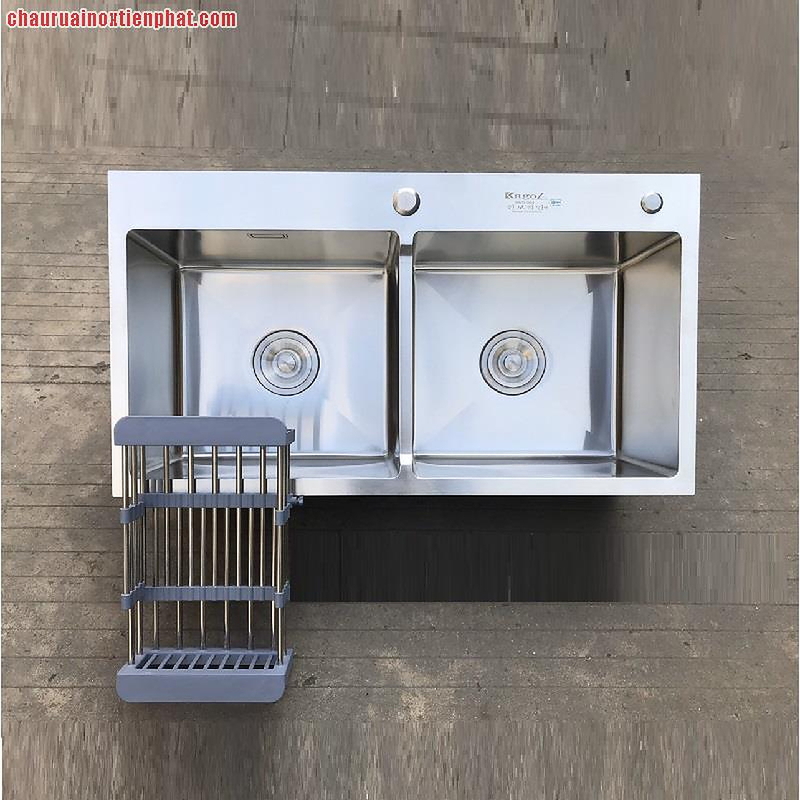 Chậu rửa bát inox 304 2 hố cân Kagol K8245 cân 304