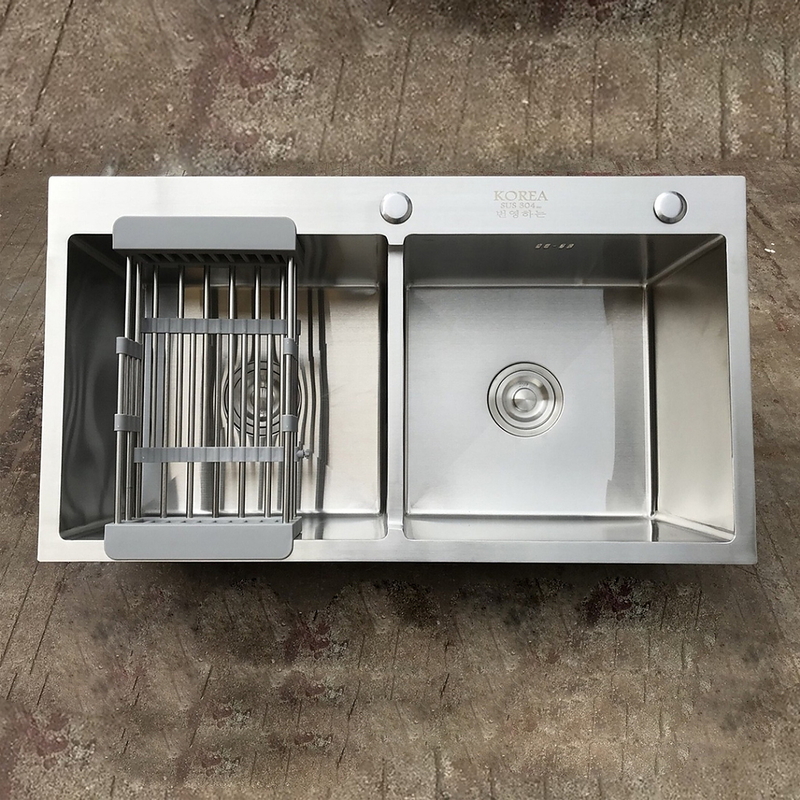 Chậu rửa bát inox 304 2 hố cân Kagol K8245 cân 304