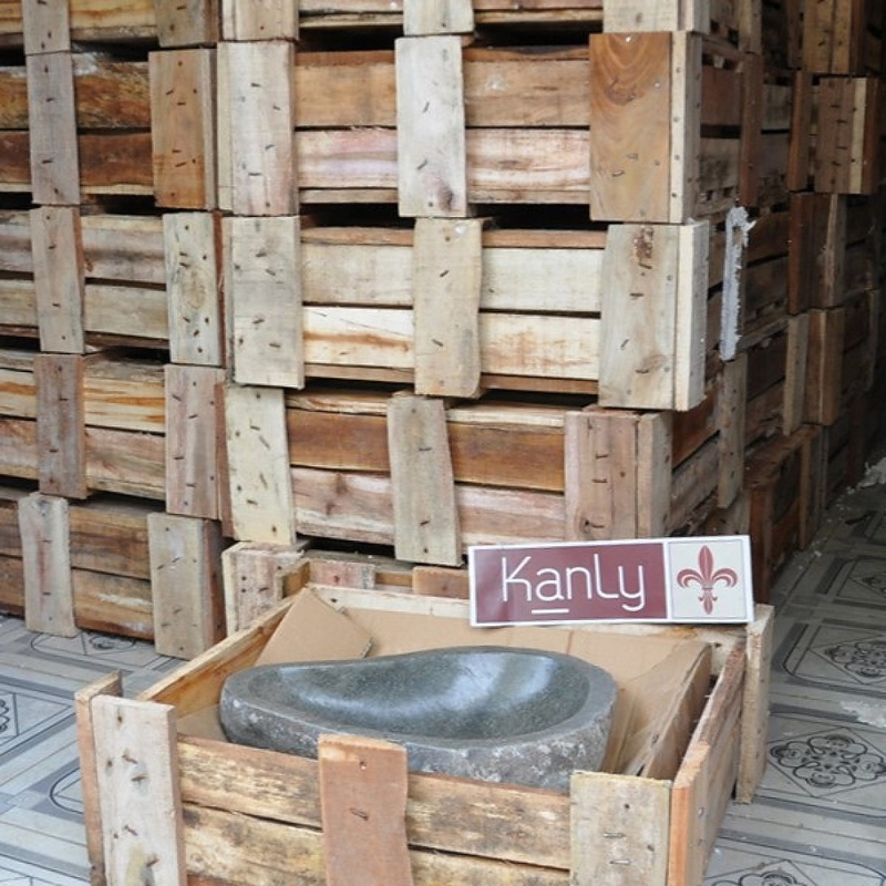 Chậu Rửa Mặt Đặt Bàn Đá Cuội Kanly MAR15i