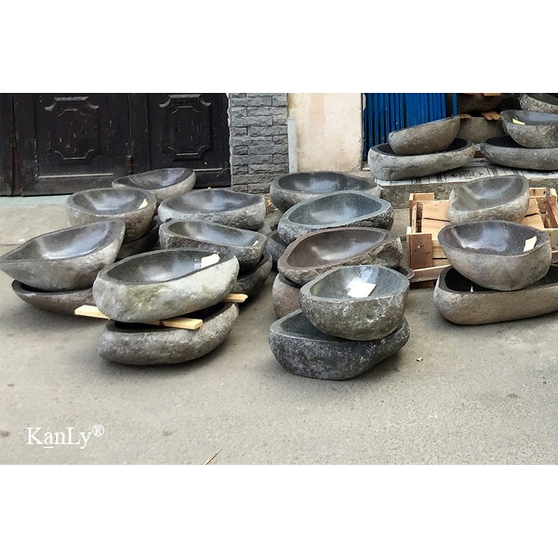 Chậu Rửa Mặt Đặt Bàn Đá Cuội Kanly MAR15i